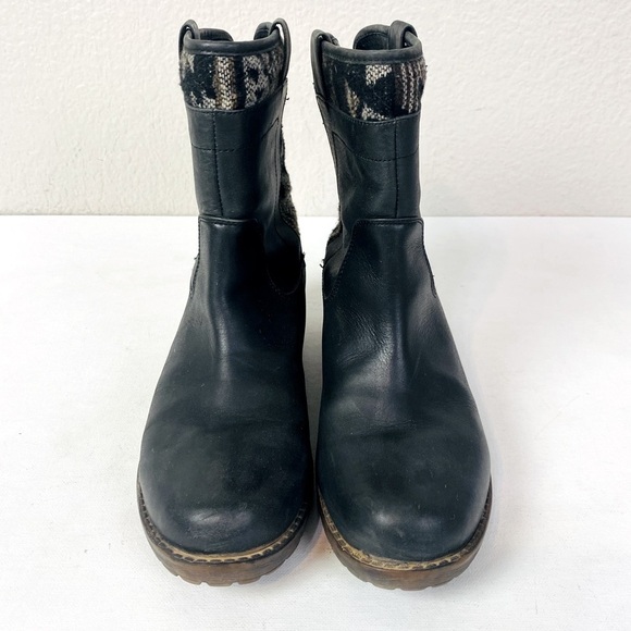 Tara M Taya Black Leather Aztec Western Boots Size 8 - Picture 3 of 7